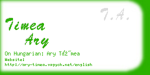 timea ary business card